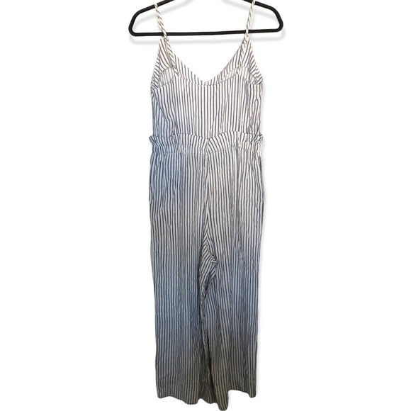 Splendid Yarn Dye Stripe Jumpsuit in Natural & Navy - Picture 8 of 10